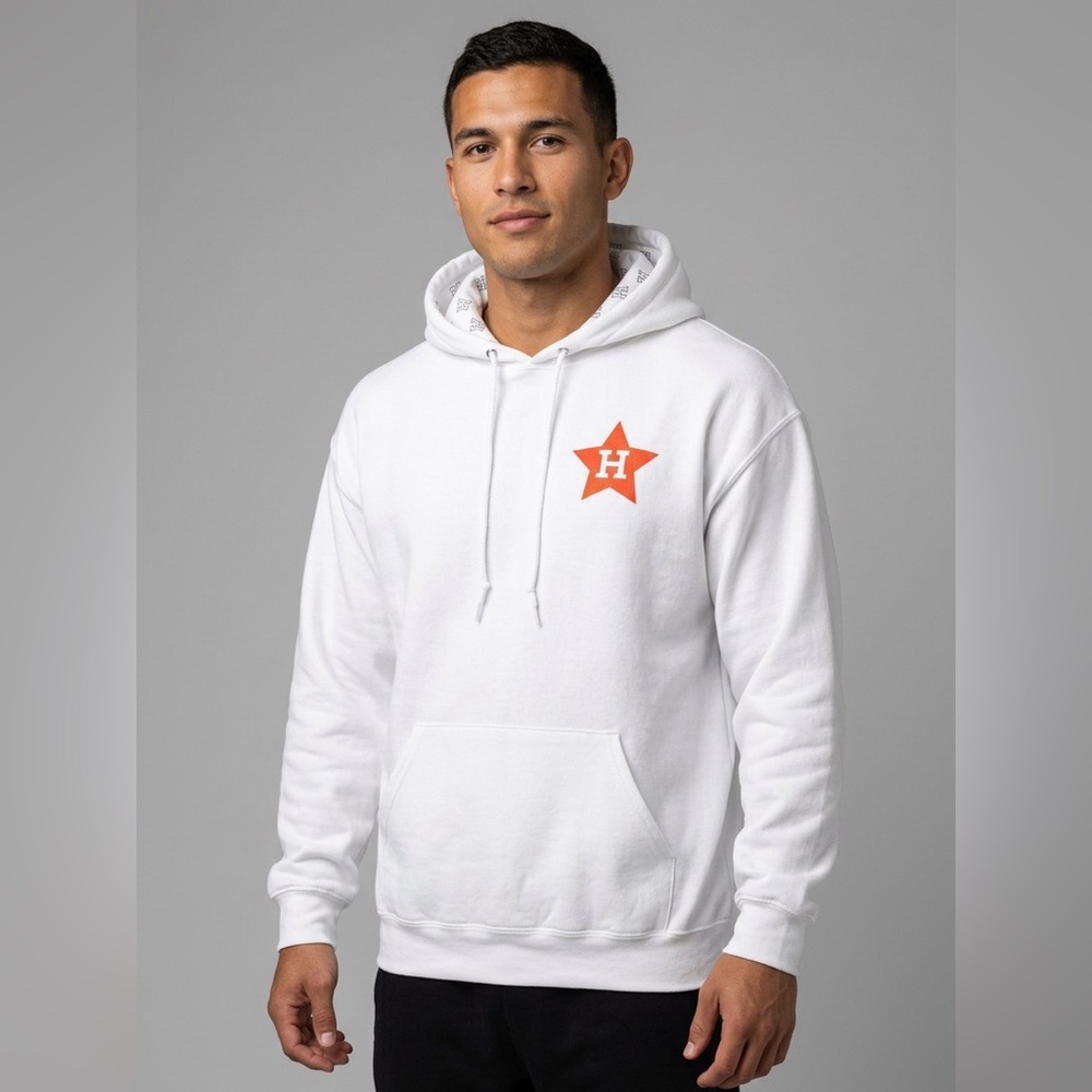 Houston Astros Pullover Hoodie Sweatshirt Men’s L White Sports NWOT